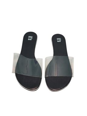 NWOT It's Women's Clear Slides Sandals SZ 8 M Summer Beach Pool